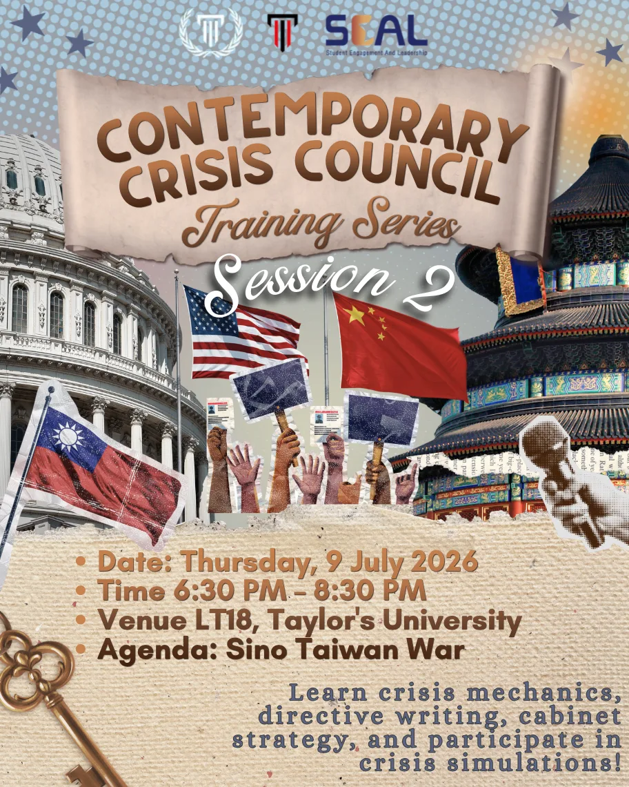 TLMUN TRAINING SESSION: CONTEMPORARY CRISIS COUNCIL #2 event poster
