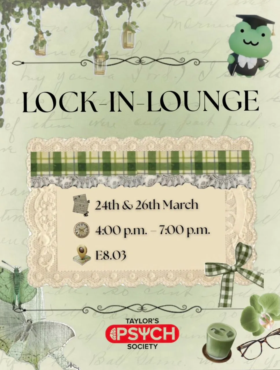 Lock-in Lounge event poster