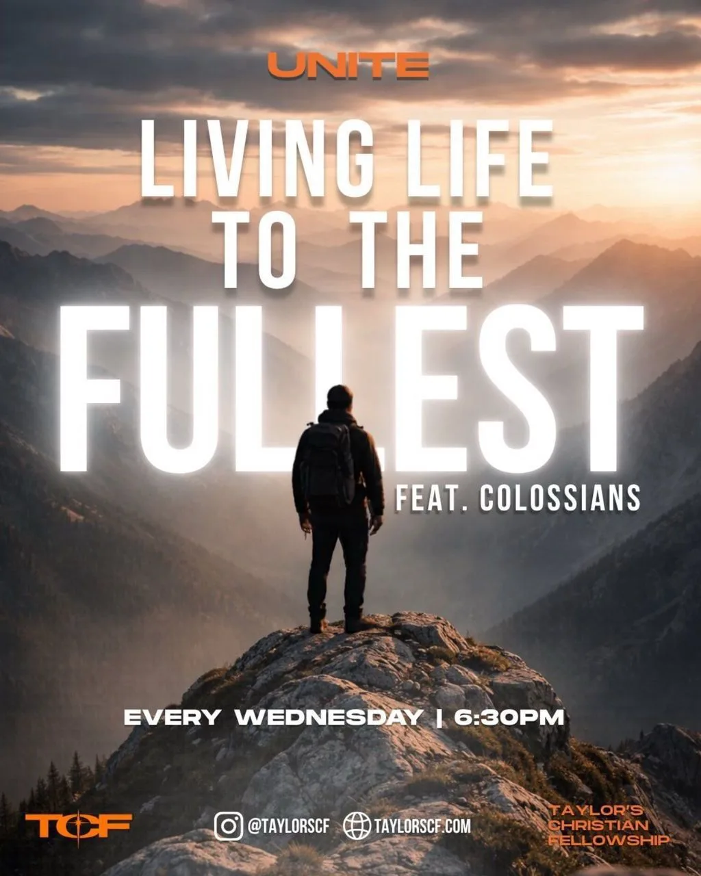 UNITE feat. Colossians: Living Life to the Fullest event poster