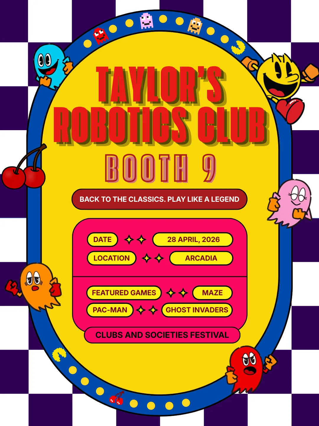Clubs and Societies Festival event poster