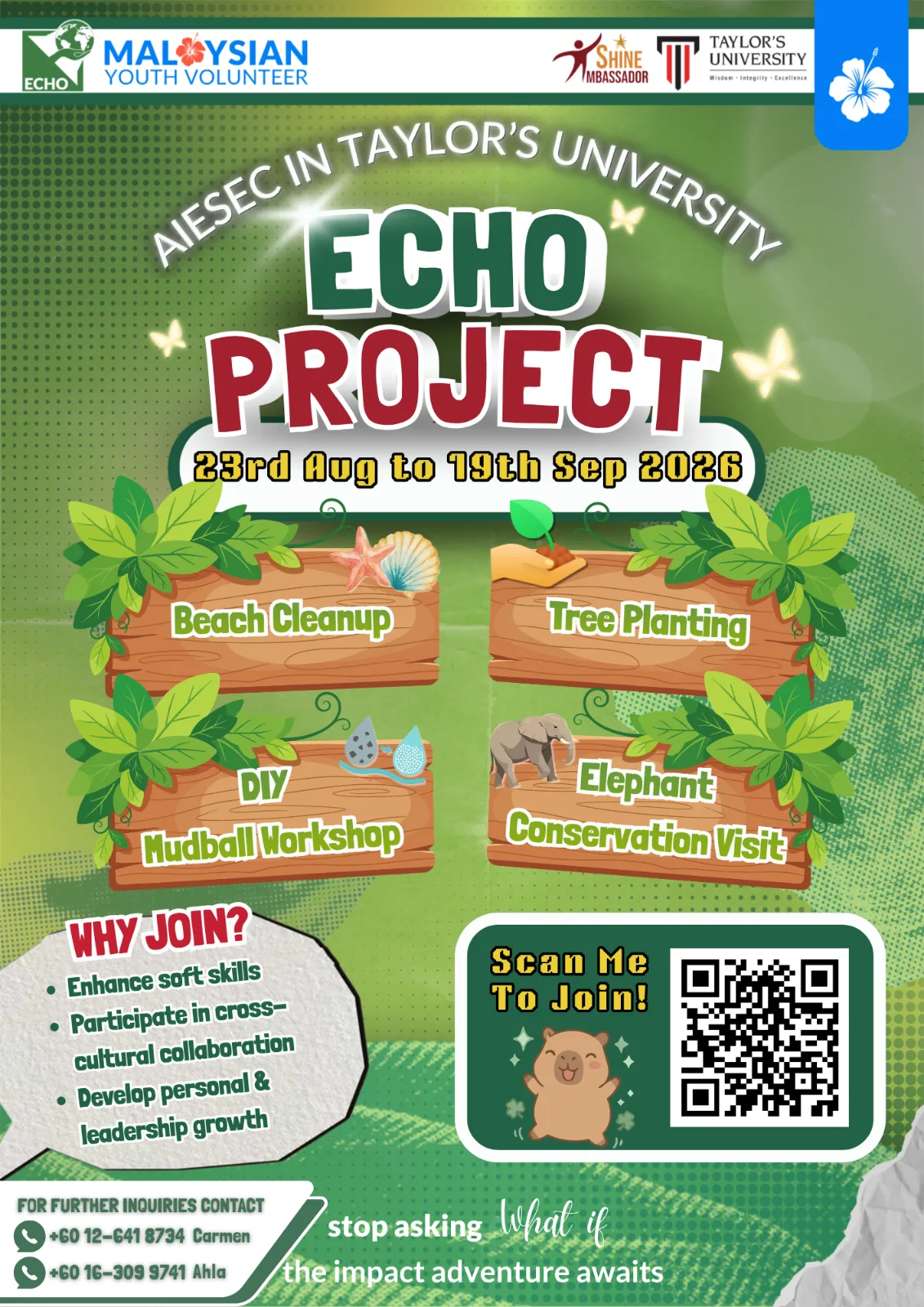 Malaysian Youth Volunteer - ECHO event poster
