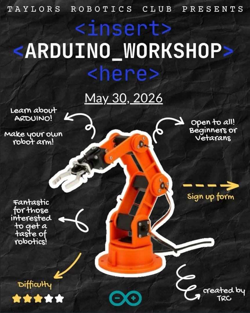 Arduino Workshop May 2026 event poster