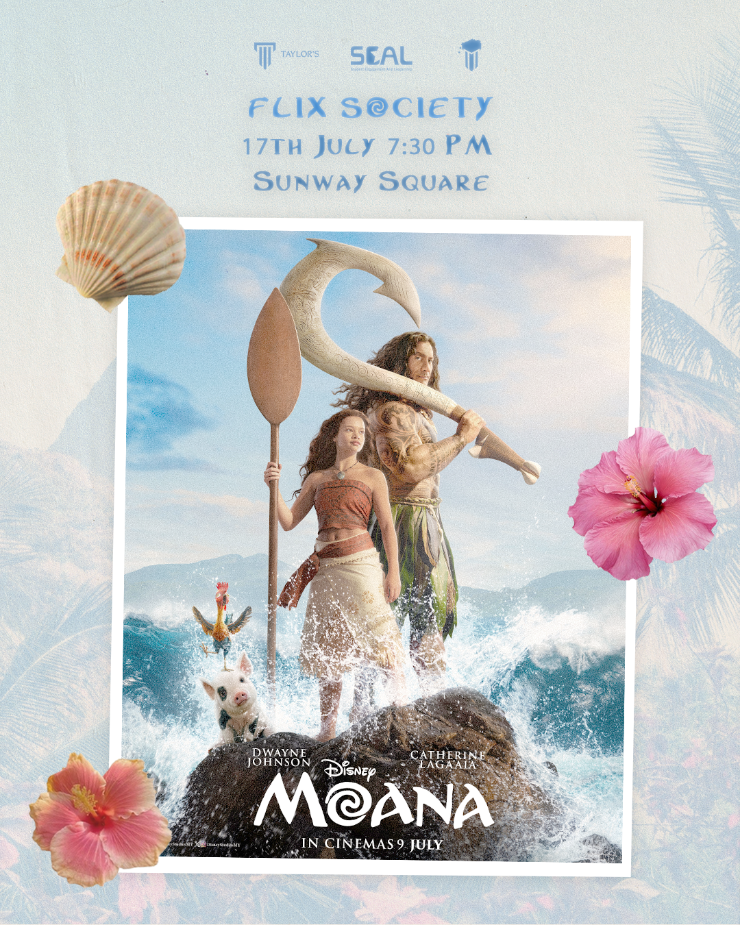Moana Live Action (2026) Screening event poster