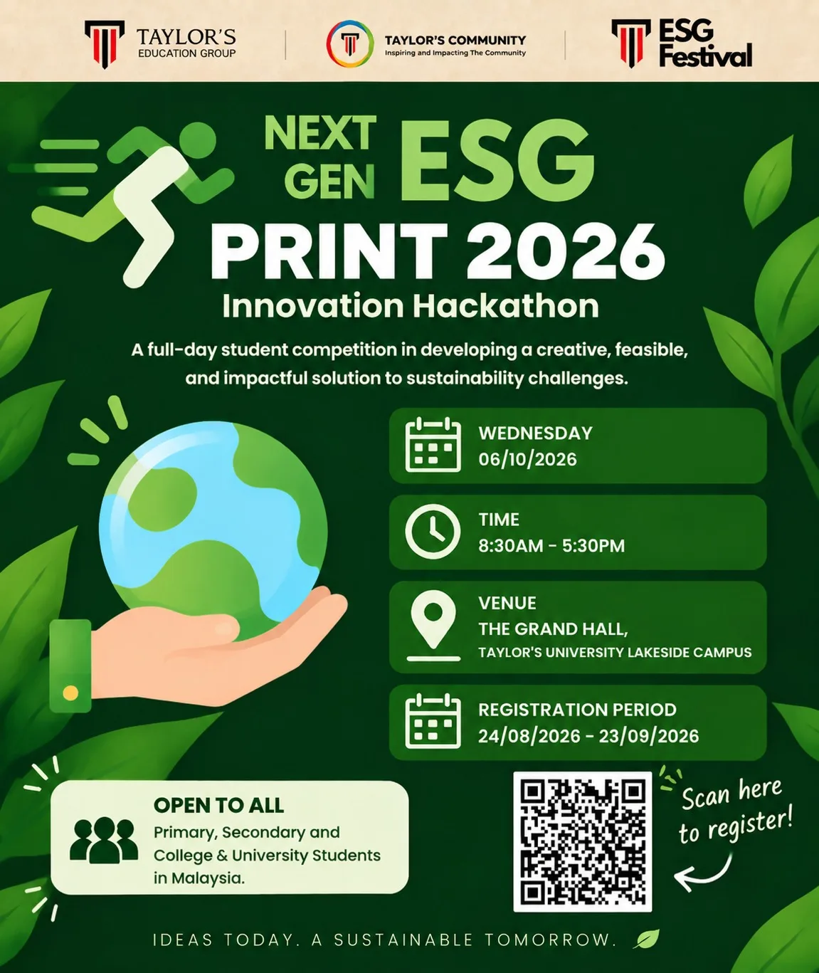 NextGen ESG Festival 7.0 Innovation Hackathon 2026 event poster
