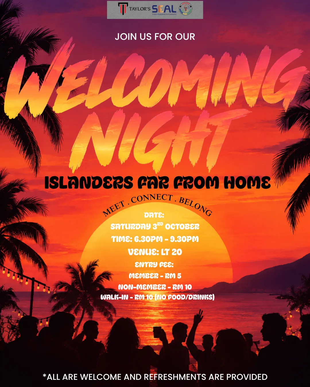 Welcoming Night: Islanders Far From Home event poster