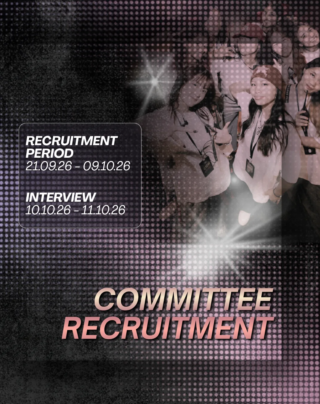 Commitee Recruitment event poster