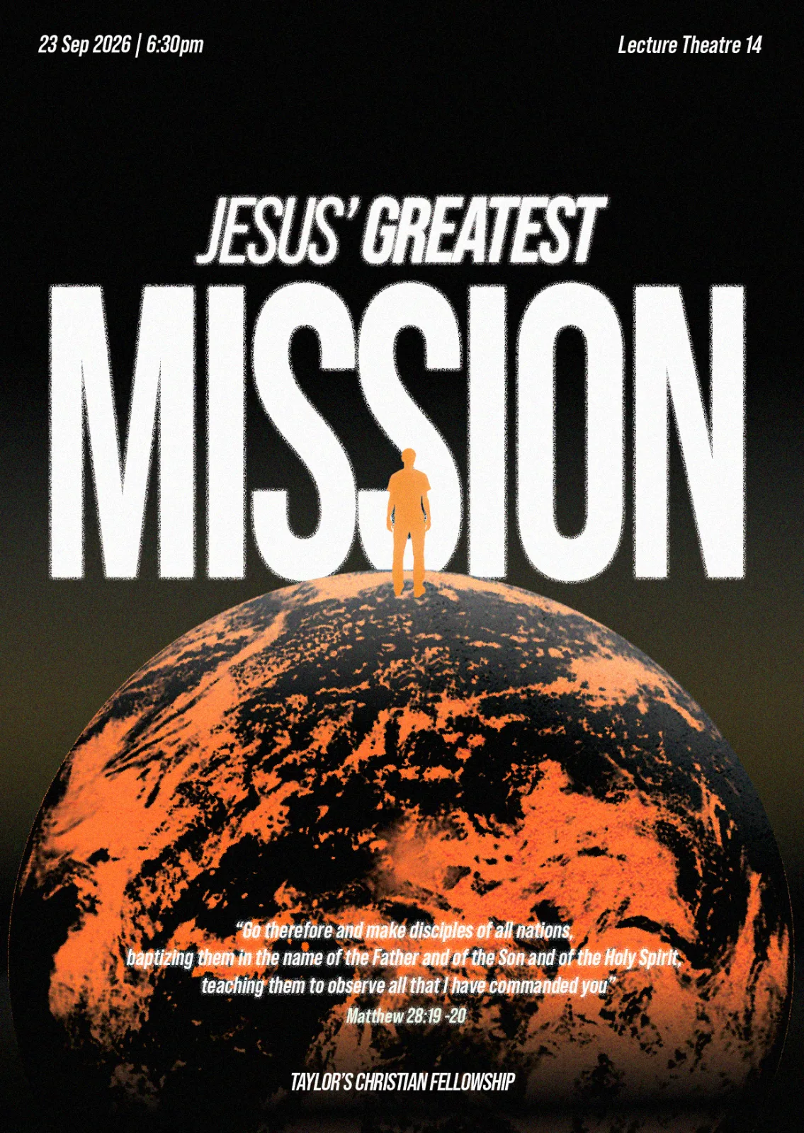 Jesus' Greatest Mission event poster