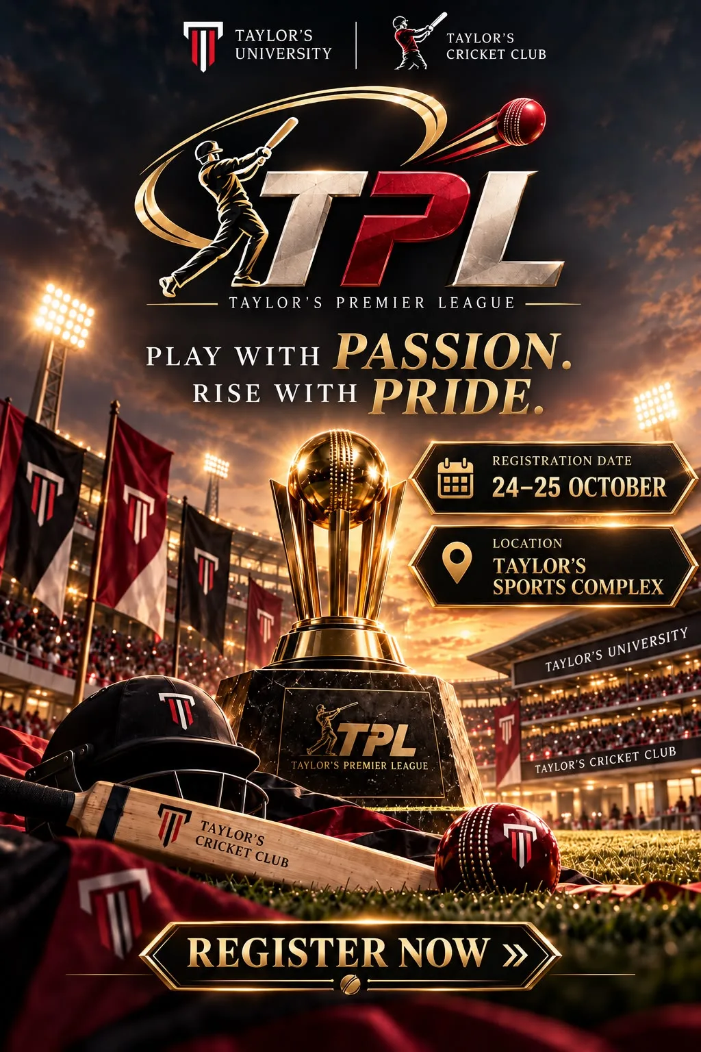 TAYLOR'S PREMIER LEAGUE event poster
