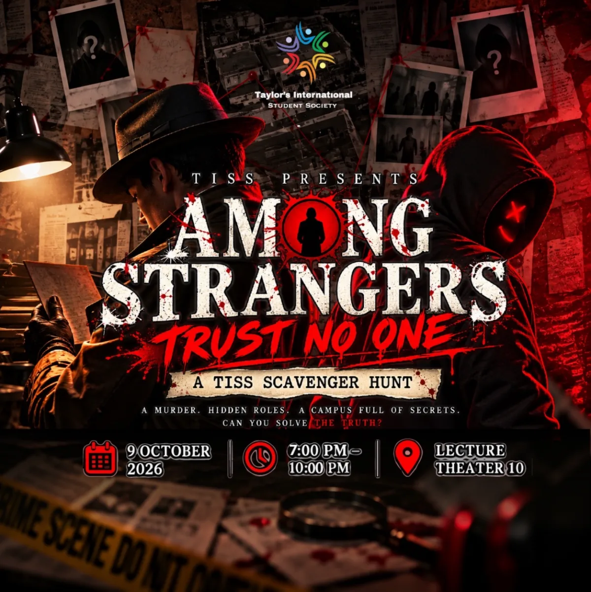 Among Strangers: Trust No One - TISS Scavenger Hunt event poster
