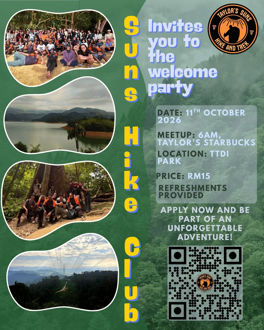 SUNS WELCOMING HIKE! event poster