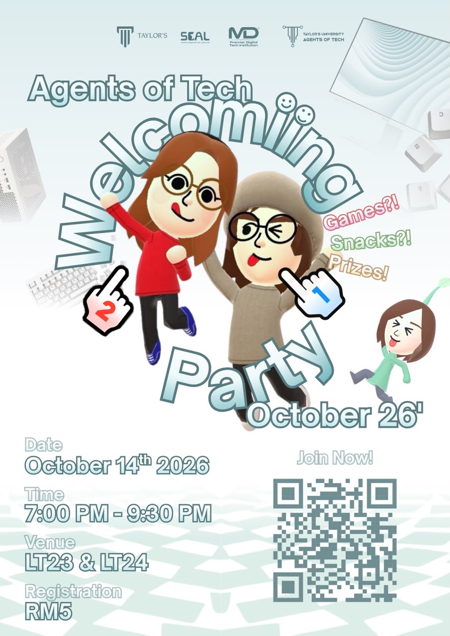October 26 Welcoming Party event poster