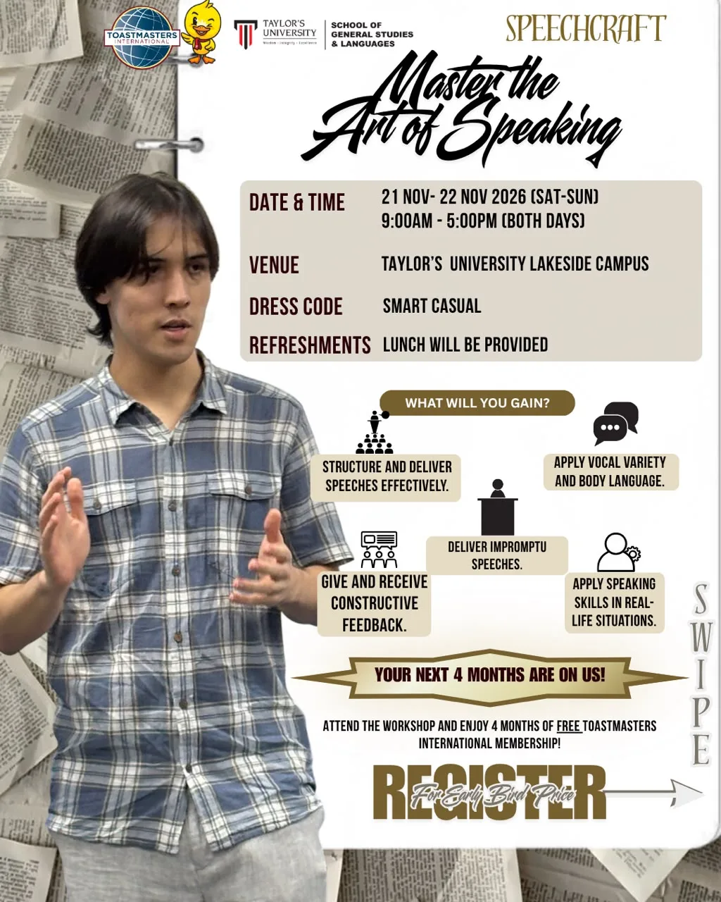 Master the Art of Speaking event poster