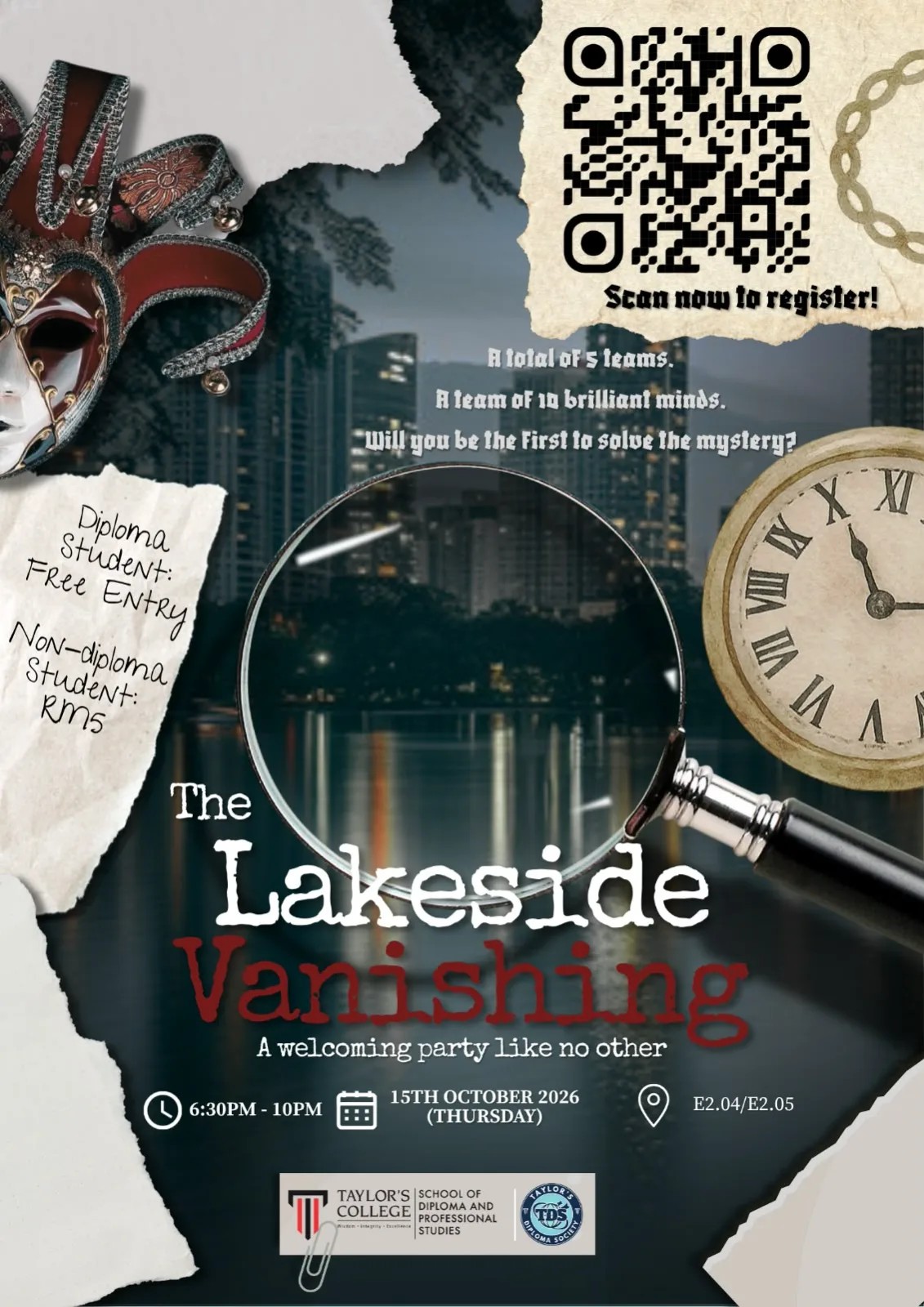 "The Lakeside Vanishing" - A Live-Action Murder Mystery (TDS September 2026 Welcoming Party) event poster