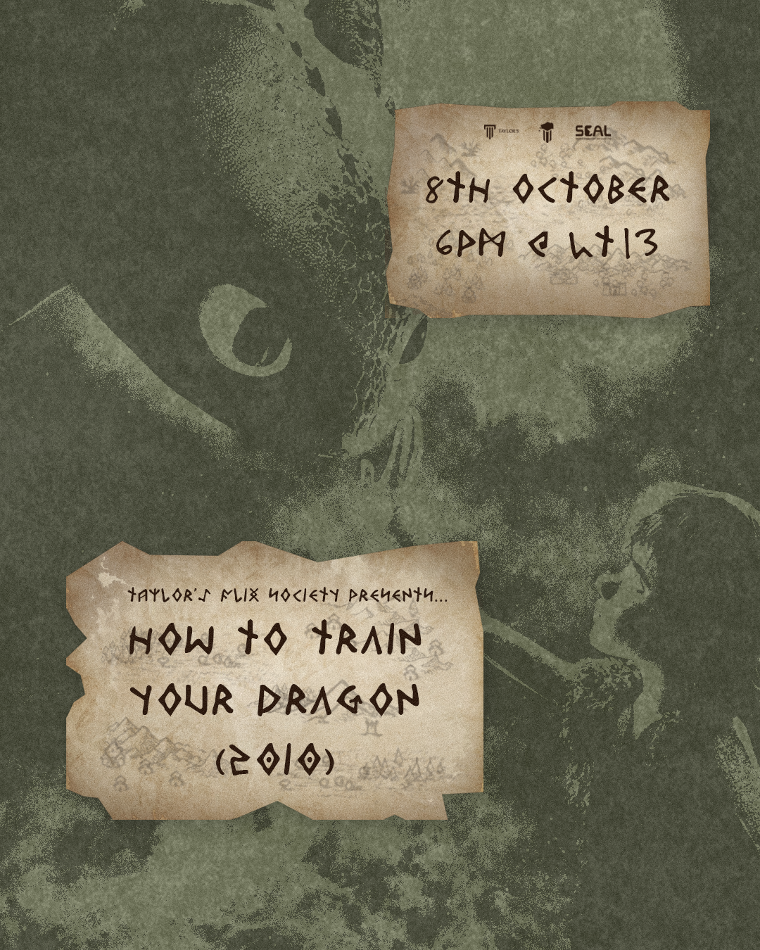 How To Train Your Dragon (2010) Screening event poster