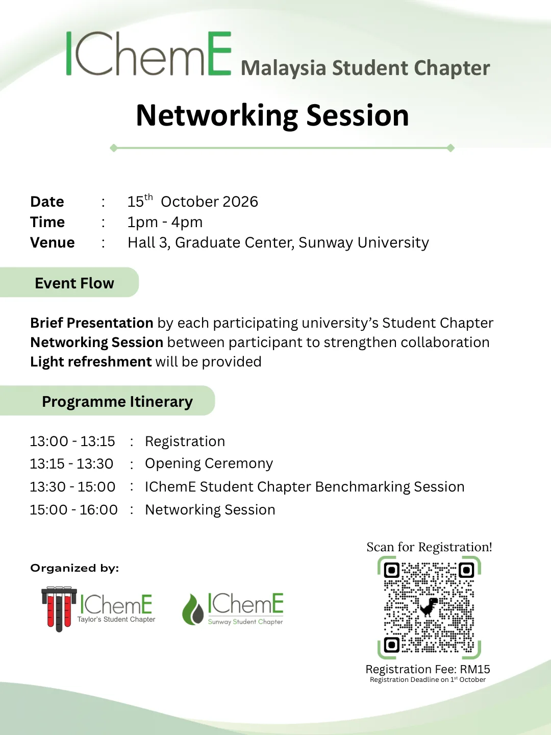 IChemE Malaysia Networking Session event poster