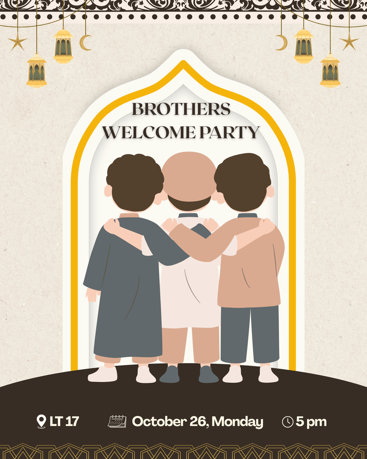 Brothers Welcome Party event poster