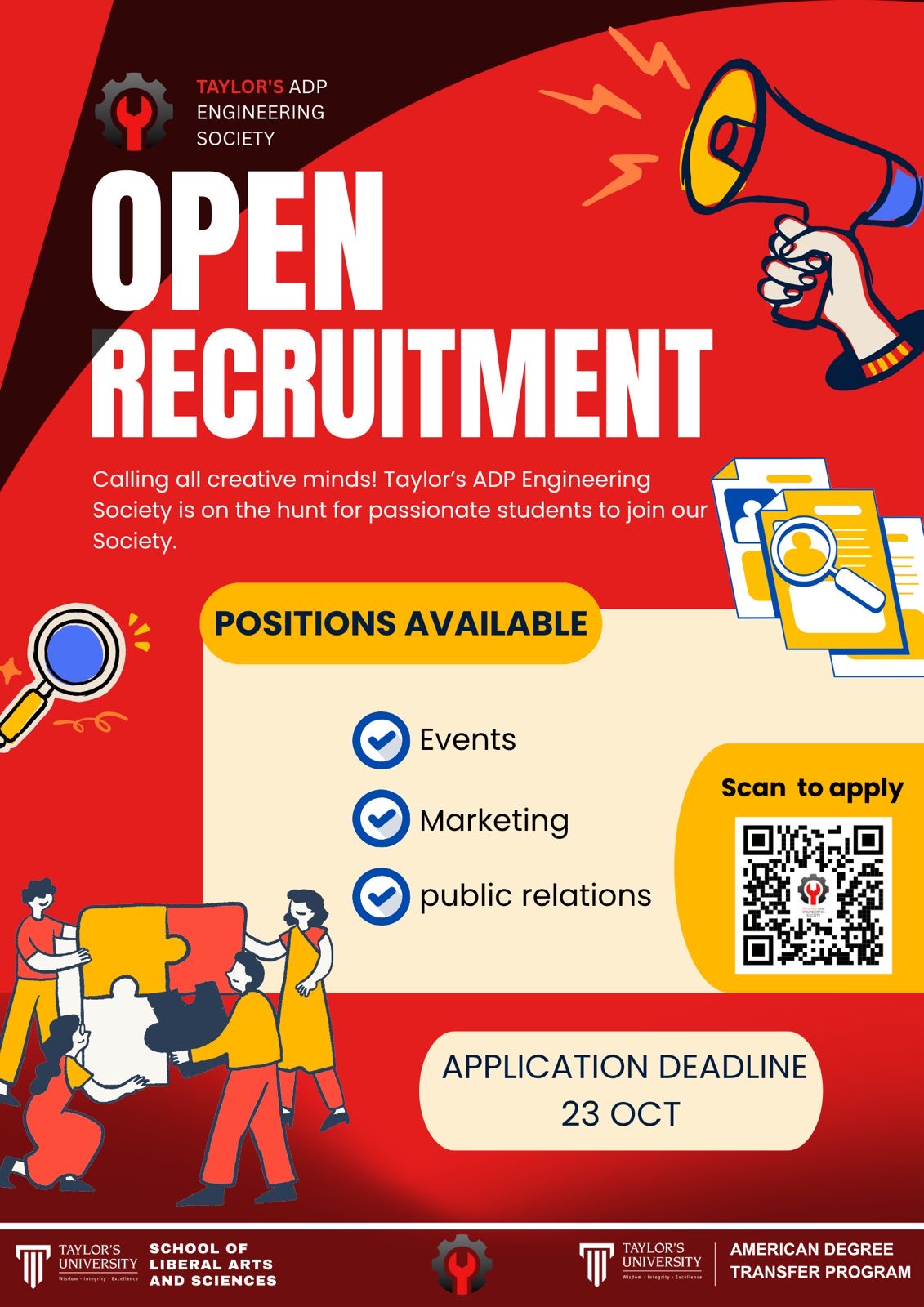 TES recruitment event poster