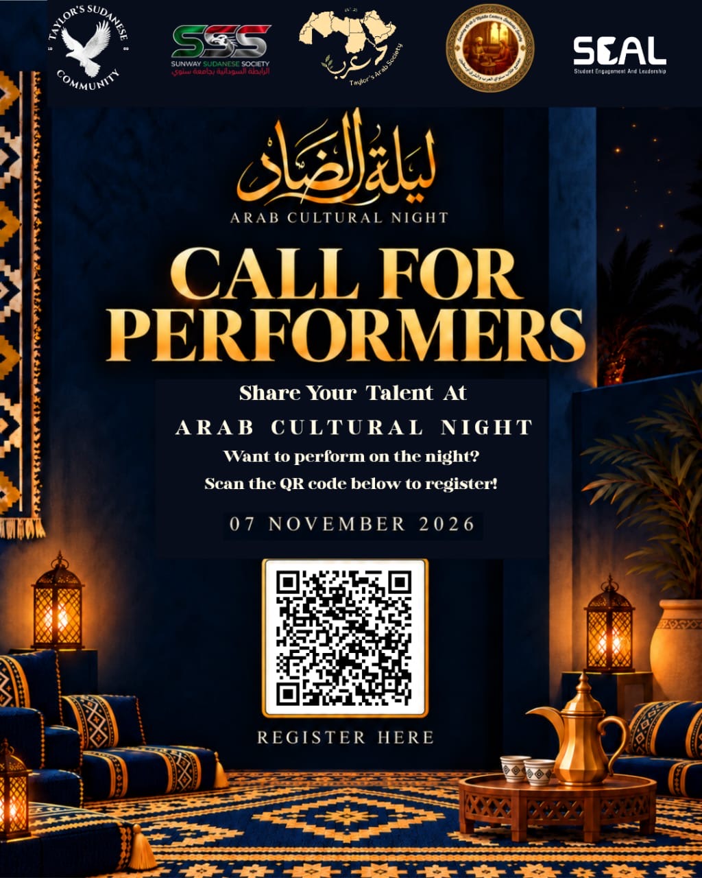TAS culture’s night Performers event poster