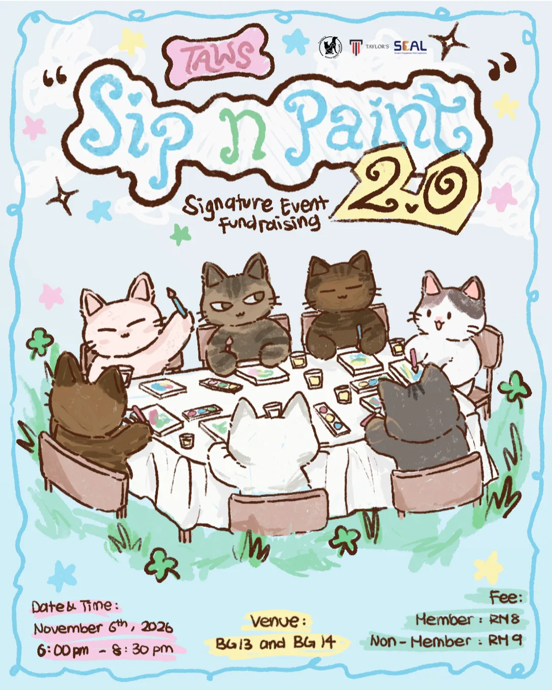 Sip n Paint 2.0 event poster